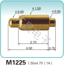 M1225 1.50x4.70(1A)弹簧顶针 充电弹簧针 磁吸式弹簧针